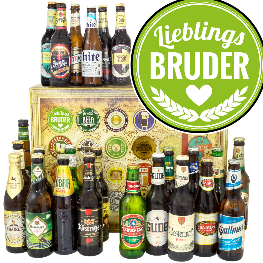 Lieblings-Bruder | 24x Bier International und Deutschland | Paket