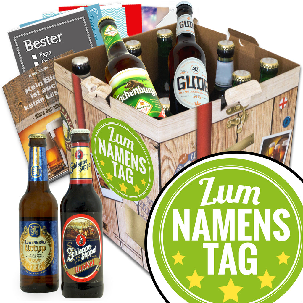 Zum Namenstag | 9x Bier Biere Deutschland | Geschenkset