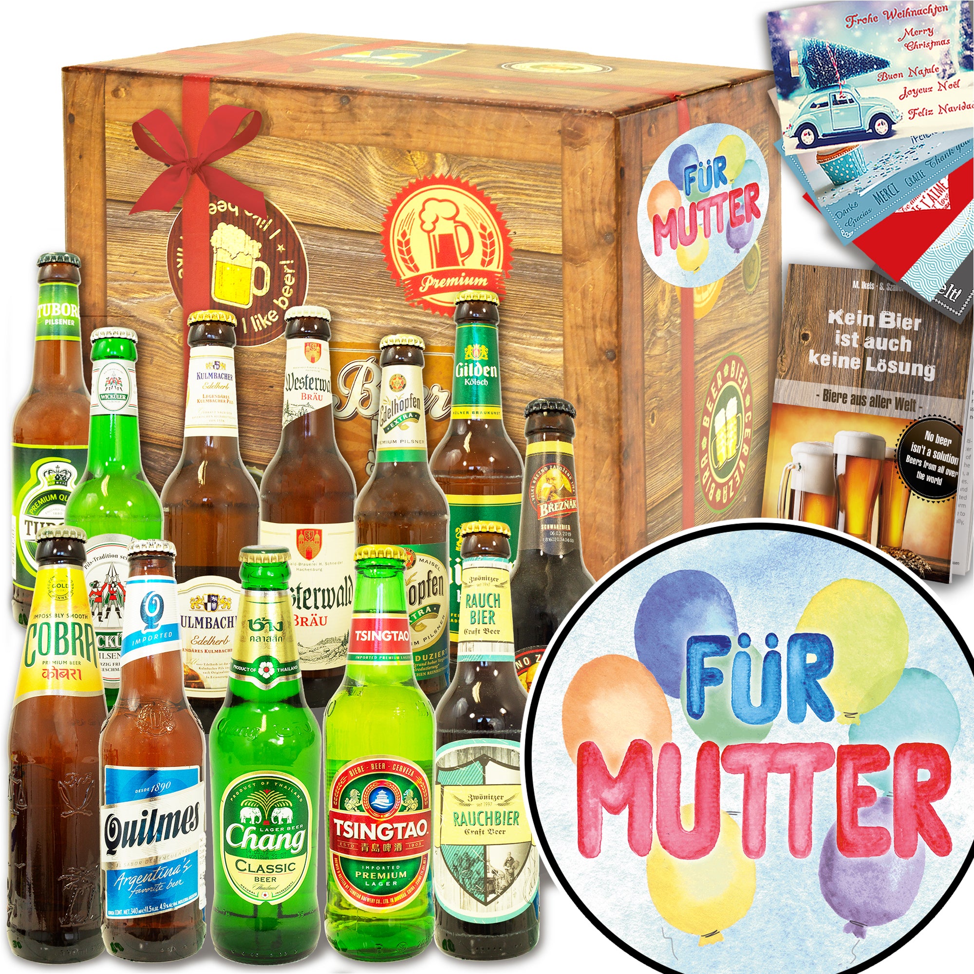 Für Mutter | 12x Bier Deutschland und Welt | Paket