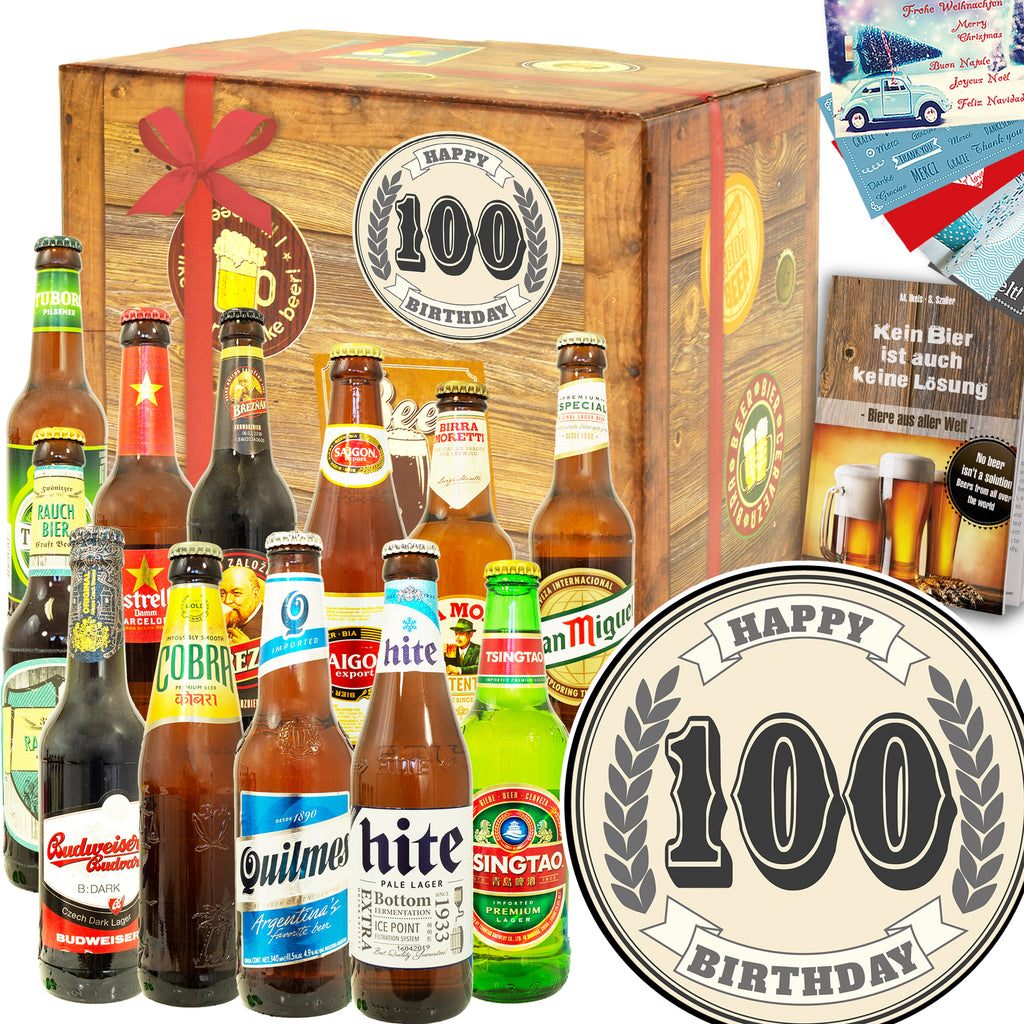 Geburtstag 100 | 12x Biere der Welt Exoten | Paket