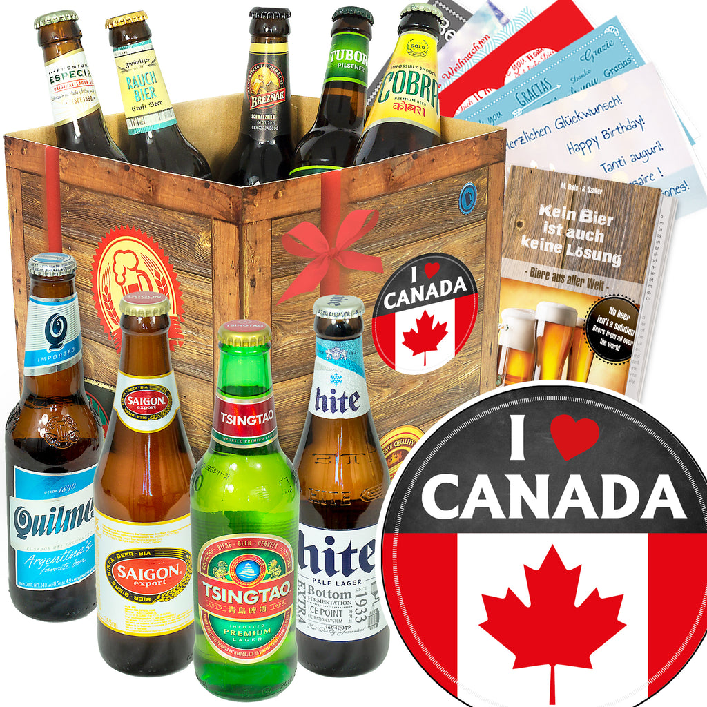 I love Canada | 9x Biere der Welt | Geschenkbox
