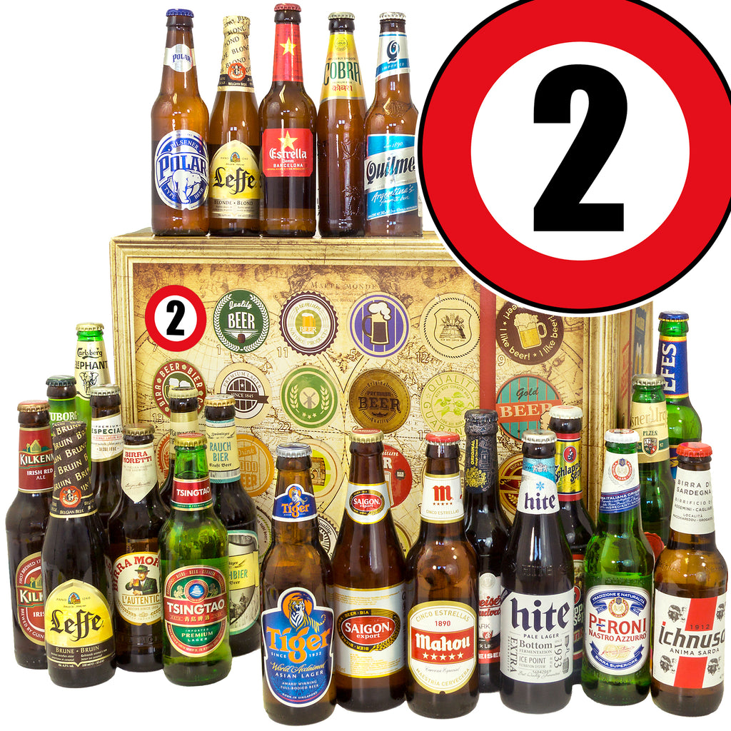"2"| 24. Biersorten Bier Weltreise | Geschenkkorb