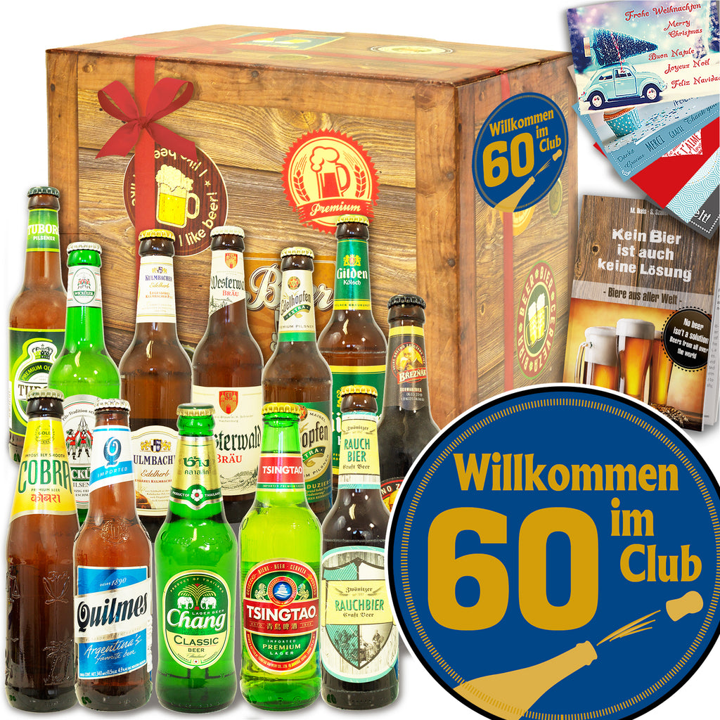 Wilkommen im Club 60 | 12 Spezialitäten Bier Deutschland und Welt | Geschenk Box