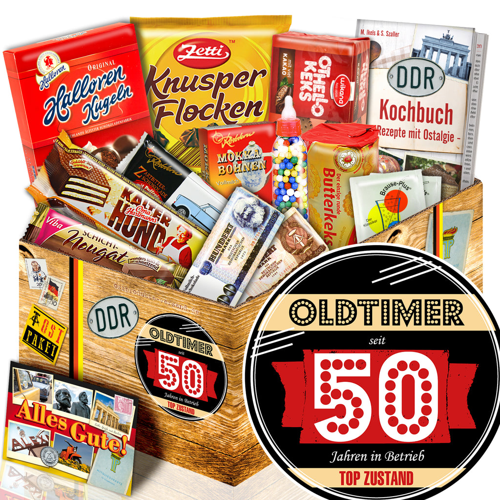 Oldtimer - seit 50 Jahren in Betrieb - Süßigkeiten Set DDR L
