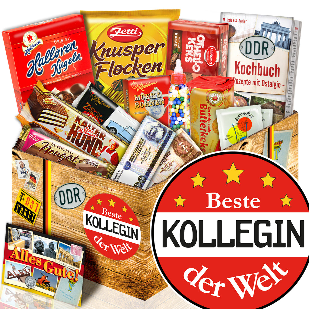 Beste Kollegin - Süßigkeiten Set DDR L - monatsgeschenke.de