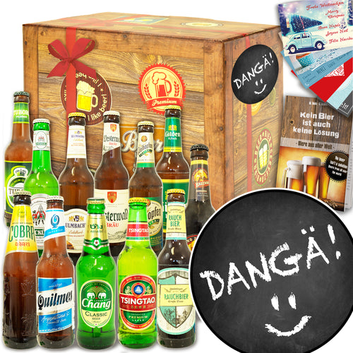 Dangä! | 12x Bier Deutschland und Welt | Geschenk Box