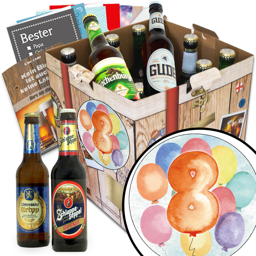 Hochzeitstag 8 | 9 Biersorten Deutsche Biere | Biergeschenk