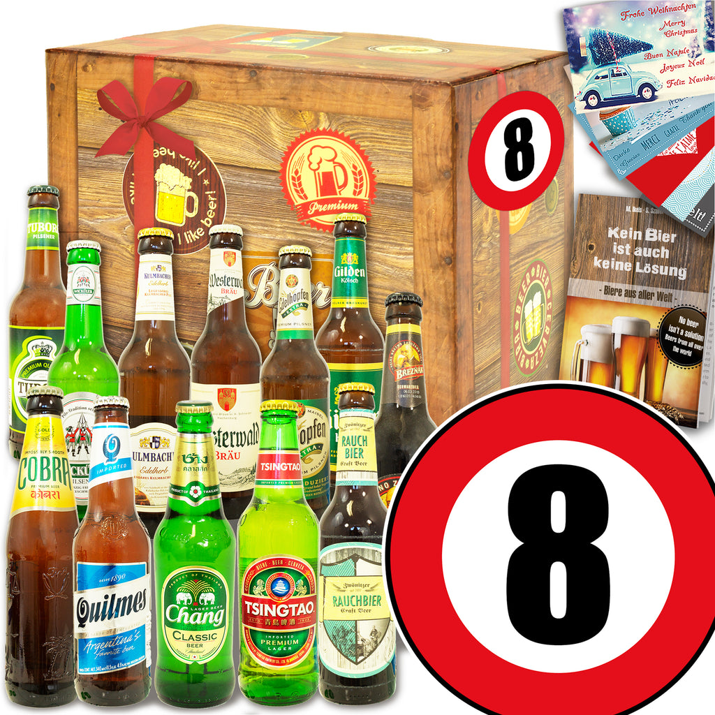 Zahl 8 | 12x Biere Welt und Deutschland | Box