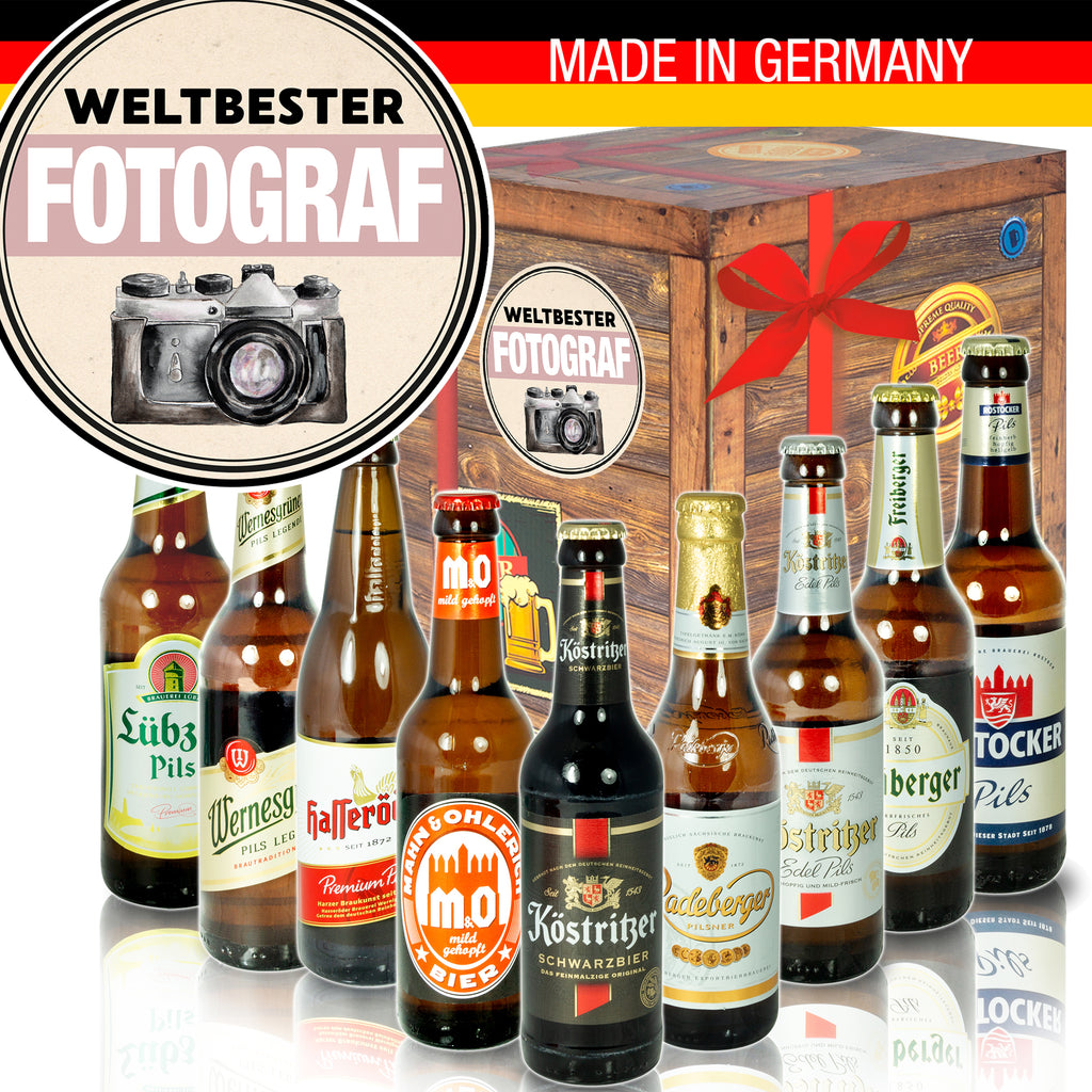 Weltbester Fotograf | 9x Ostdeutsche Biere | Bierset