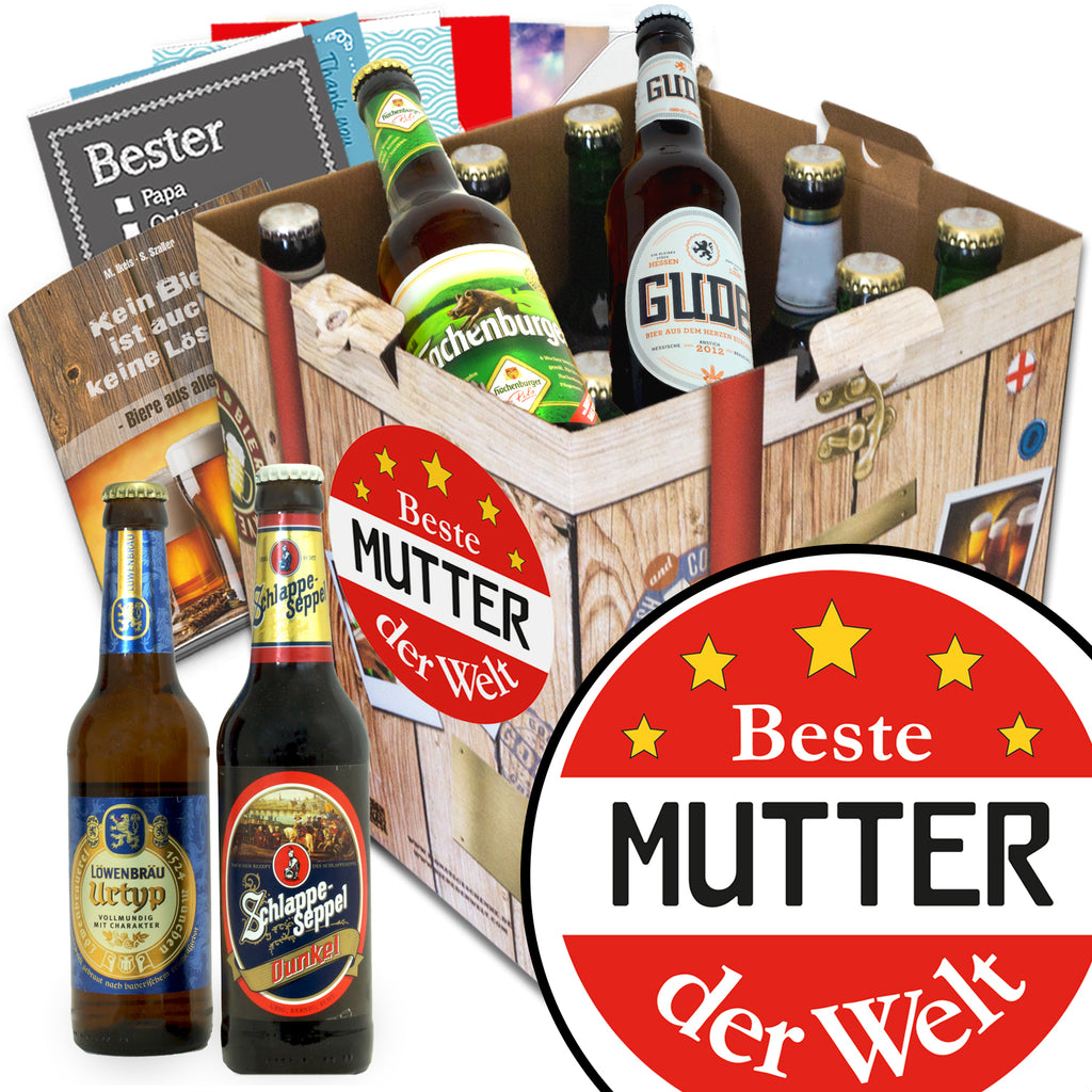 Beste Mutter der Welt | 9x Biere aus Deutschland | Bier Geschenk