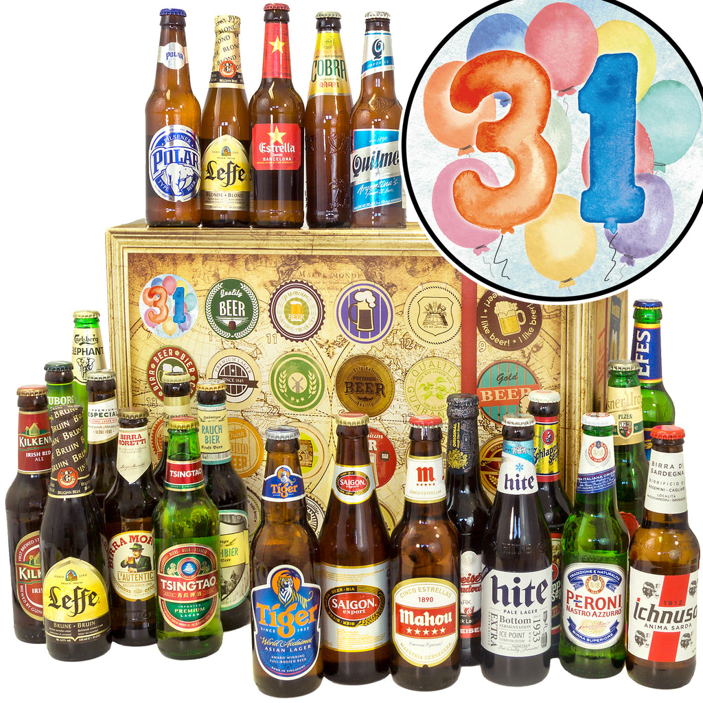 Geburtstag 31 | 24 Flaschen Bier Weltreise | Bierverkostung