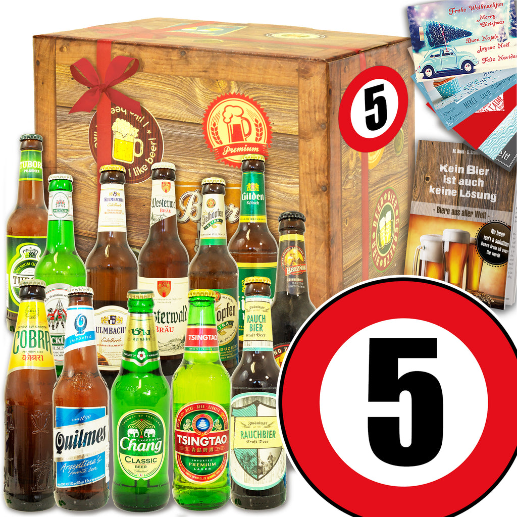 Zahl 5 | 12x Bier International und DE | Paket