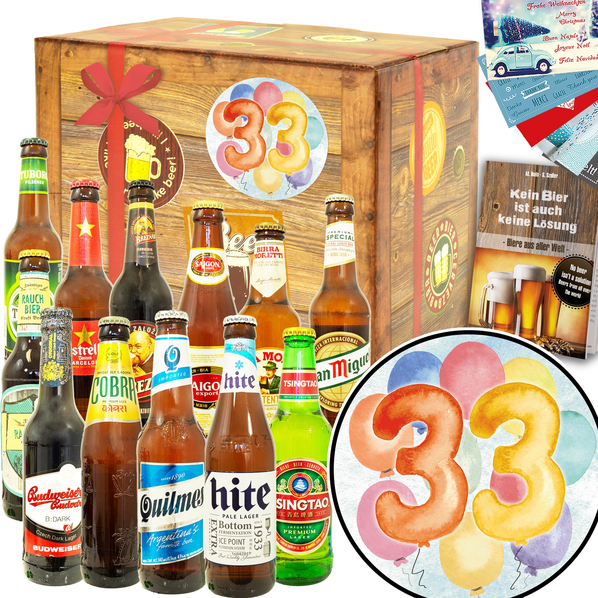 Geburtstag 33 | 12x Biere der Welt | Geschenkidee