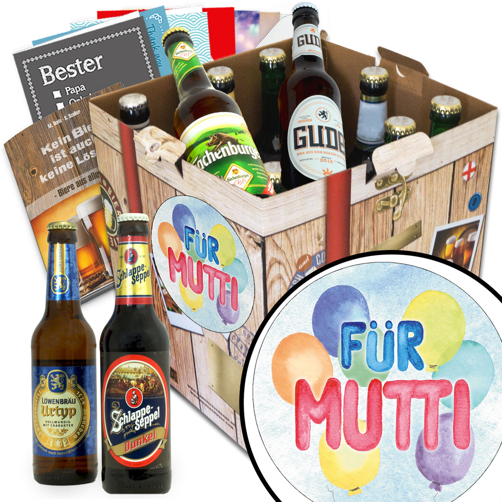 Für Mutti | 9 Biersorten Biere Deutschland | Geschenk Box