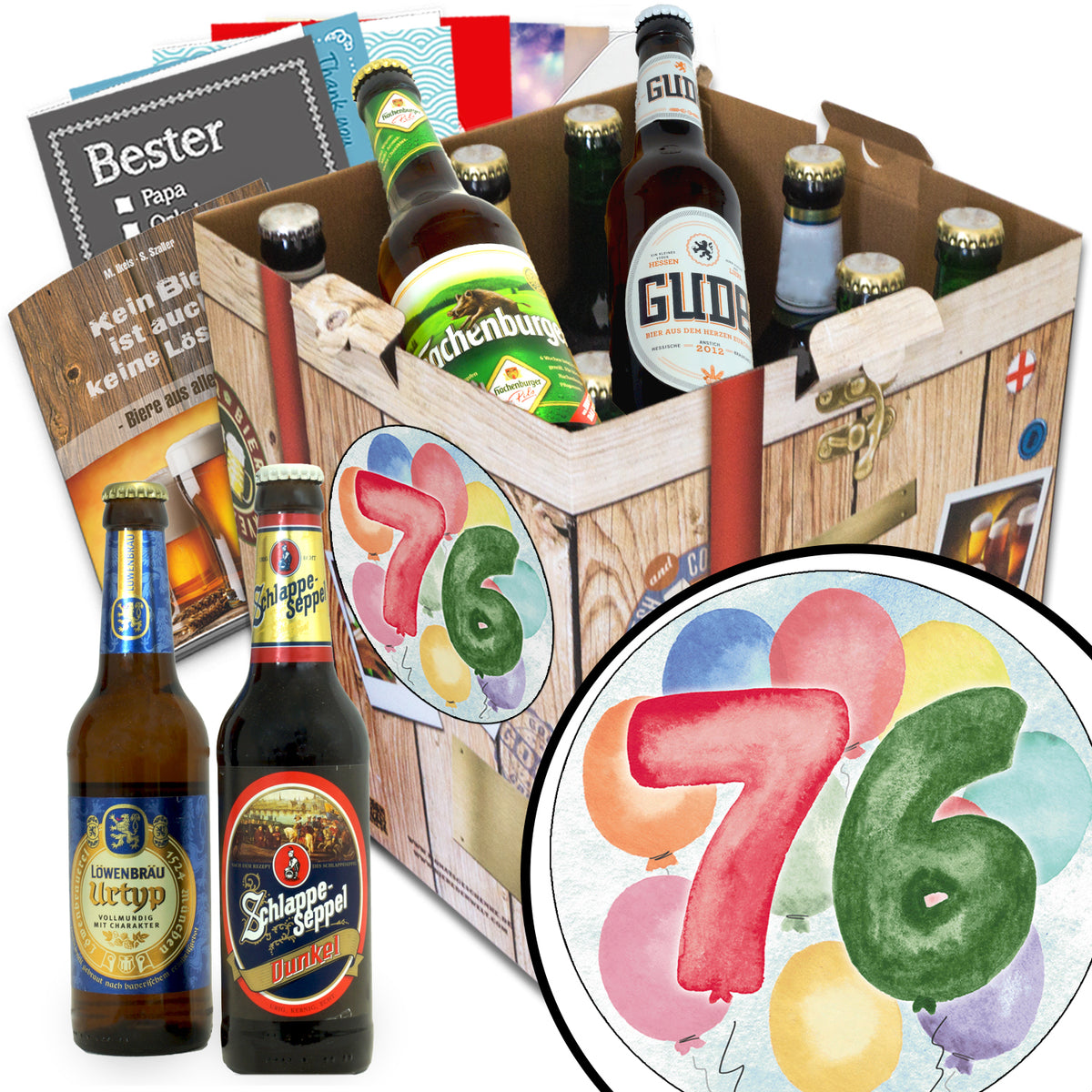 Geburtstag 76 | 9x Bier Deutsche Biere | Geschenkkorb