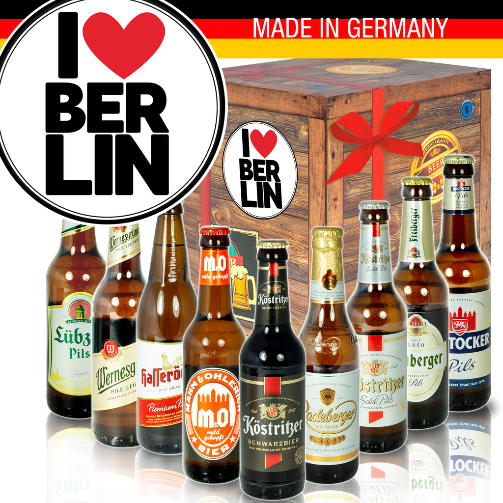 I love Berlin | 9 Spezialitäten Ostdeutsche Biere | Bierset