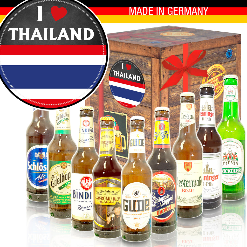 I love Thailand | 9 Spezialitäten Bier Deutschlandreise | Geschenk Set