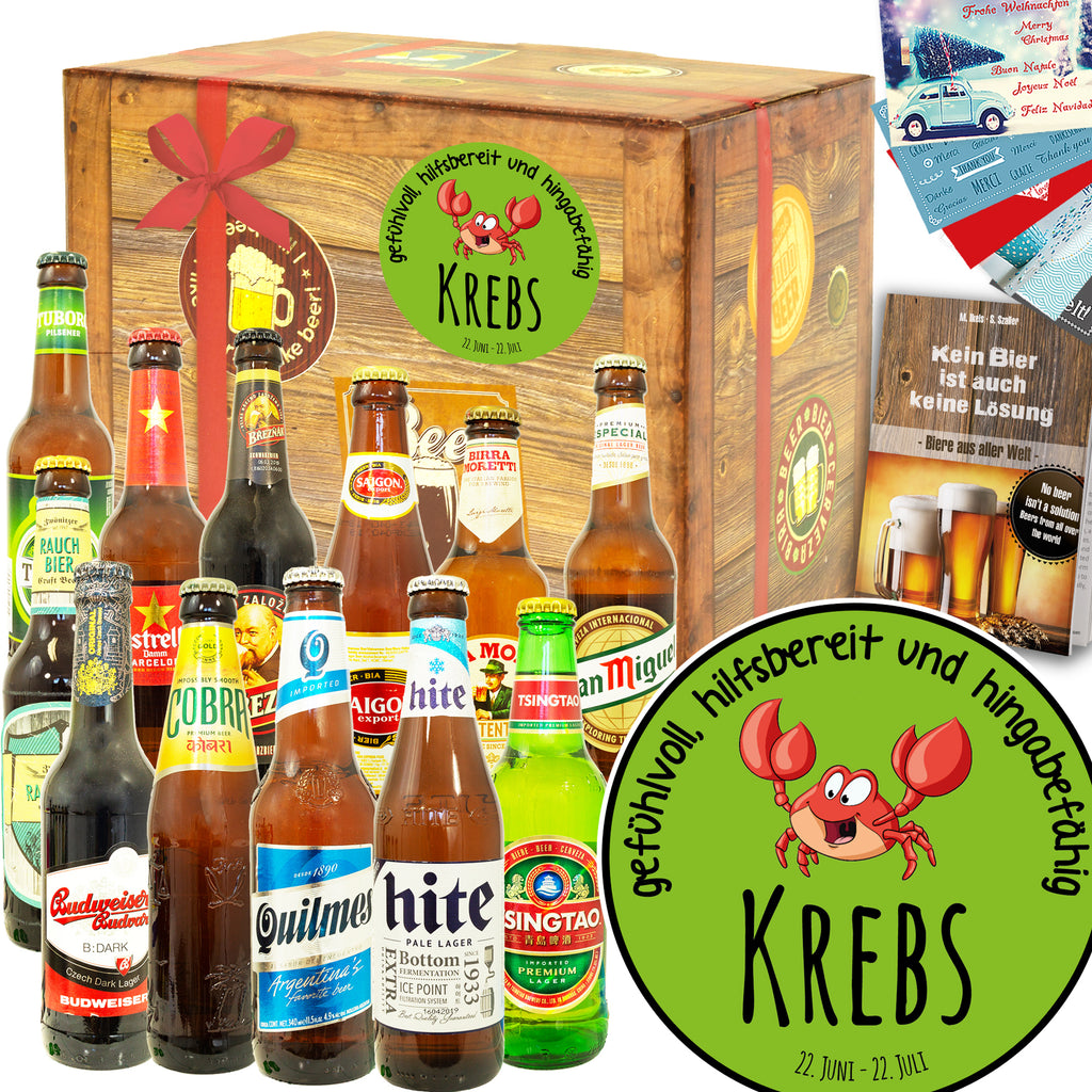Sternzeichen Krebs | 12 Spezialitäten Biere der Welt Exoten | Bierset
