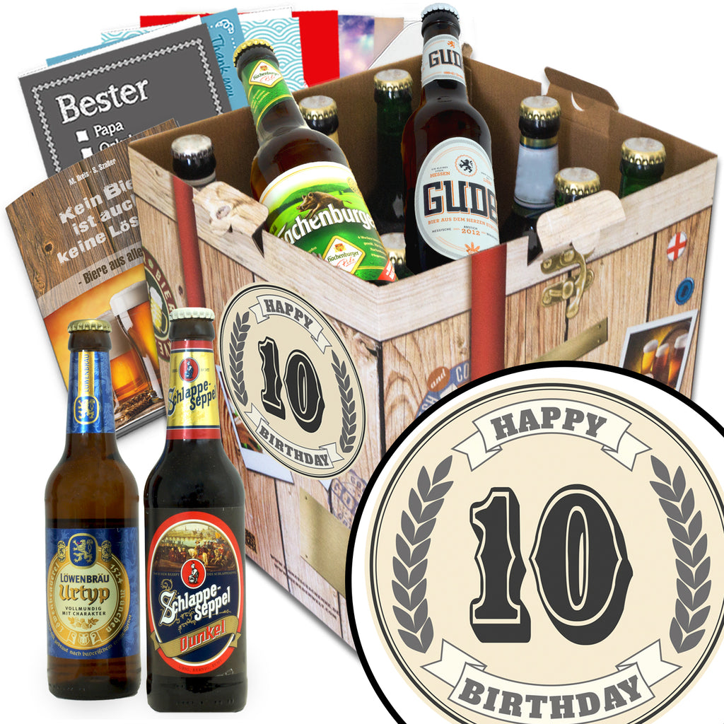 Geburtstag 10 | 9 Spezialitäten Bier Deutschlandreise | Bierbox