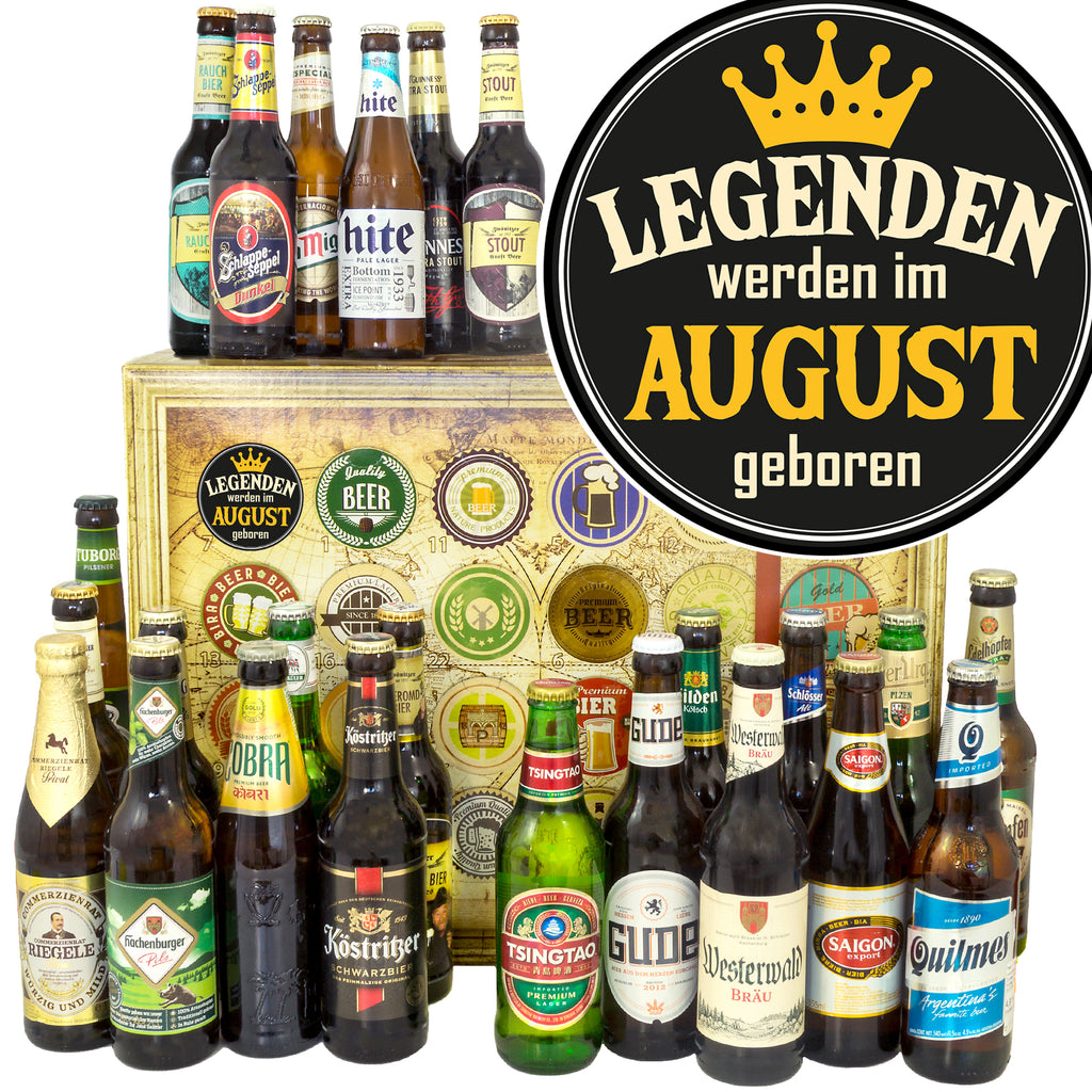 Legende August | 24x Bier Bier aus Welt und Deutschland | Biertasting