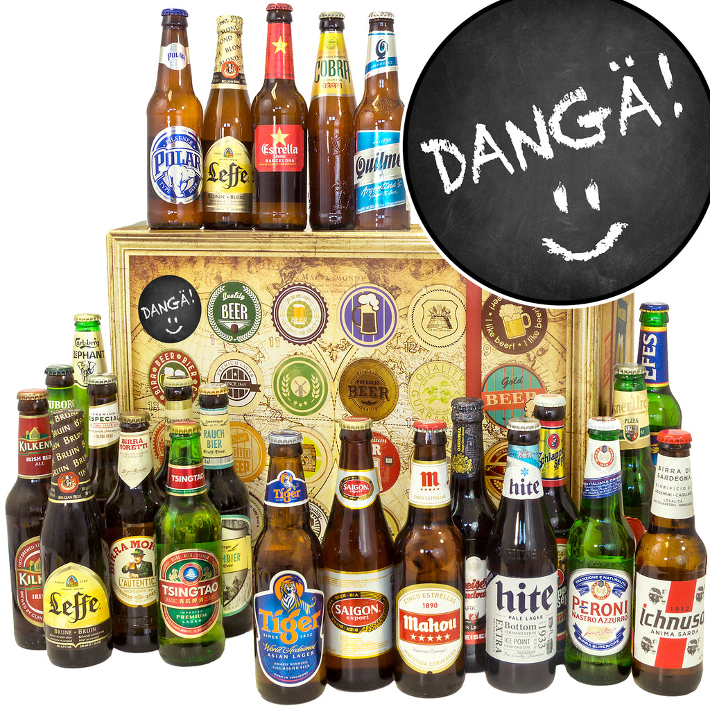 Dangä! | 24 Flaschen Biere der Welt | Box