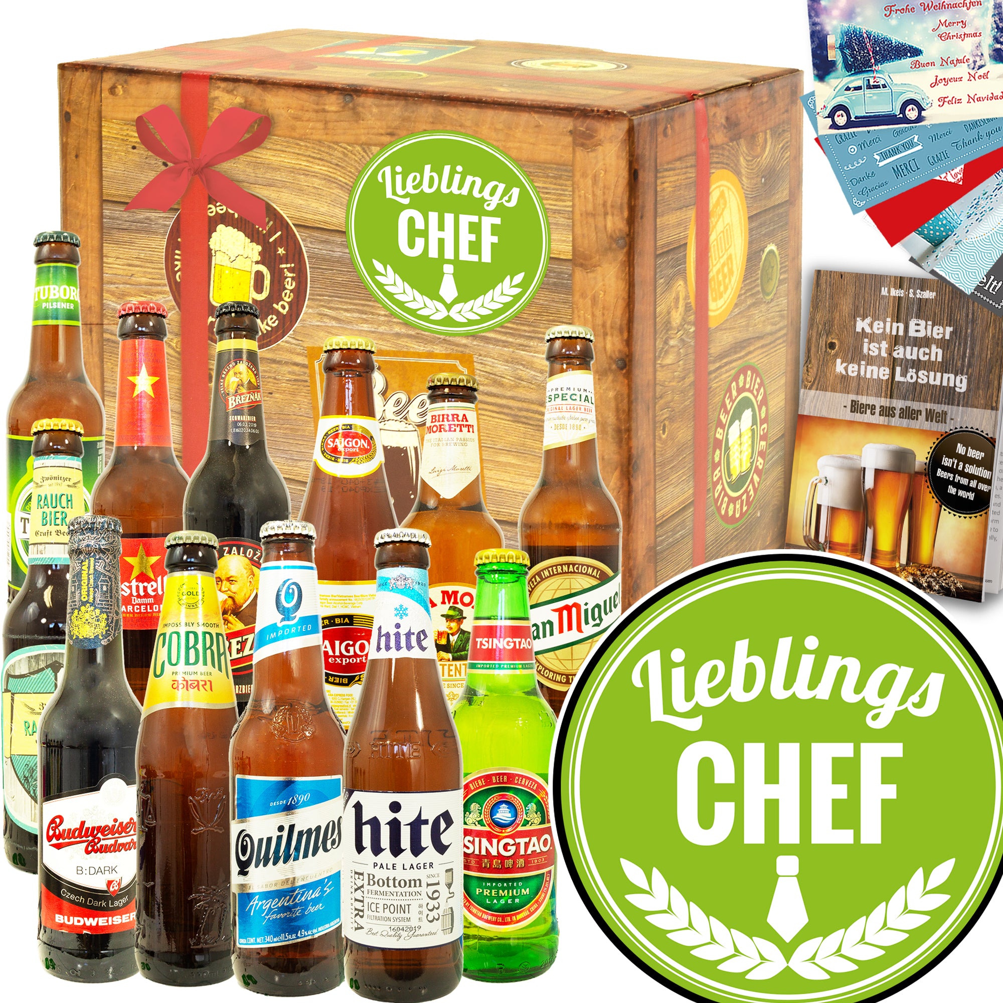 Lieblings-Chef | 12 Flaschen Biere aus aller Welt | Präsent