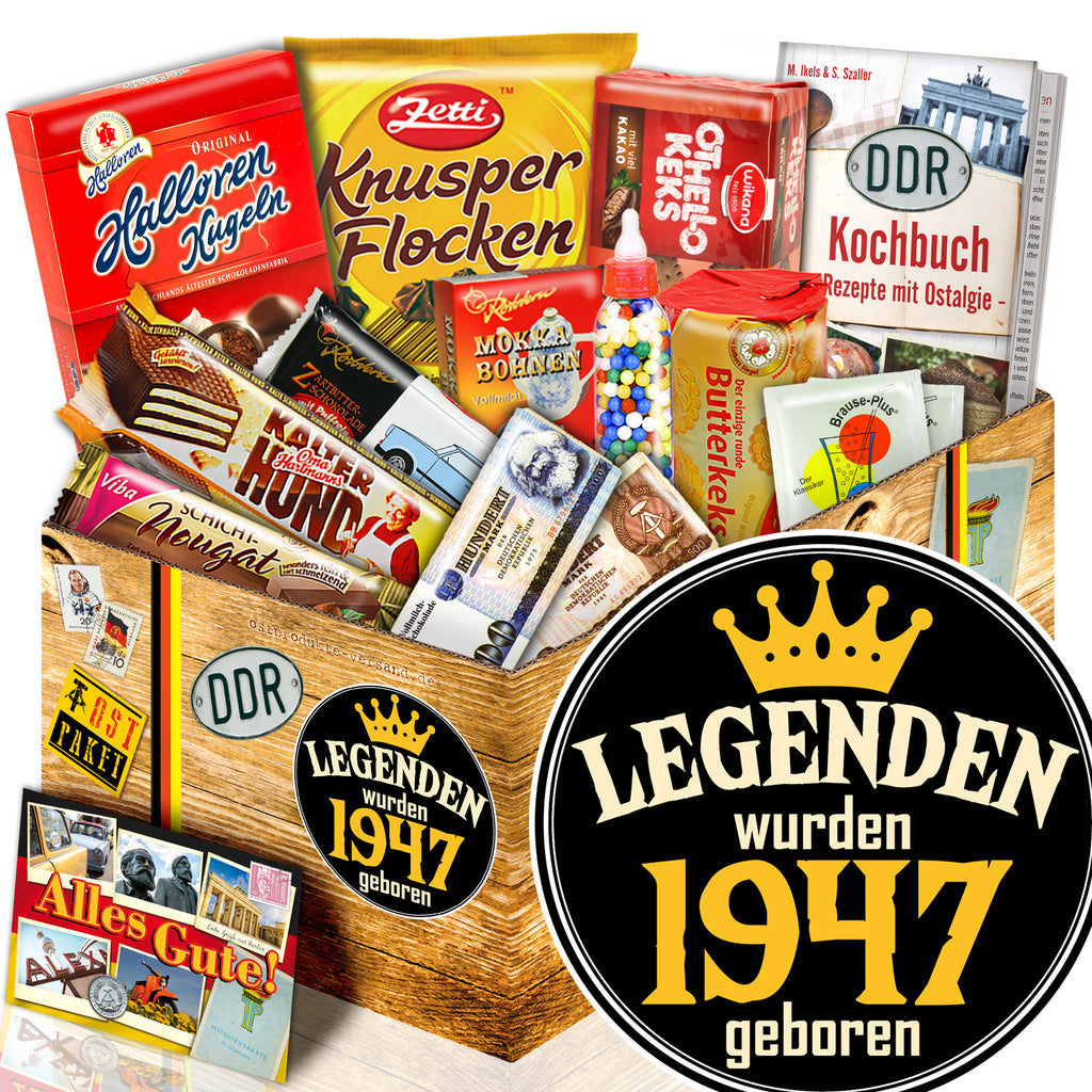 Legenden wurden 1947 geboren - Süßigkeiten Set DDR L