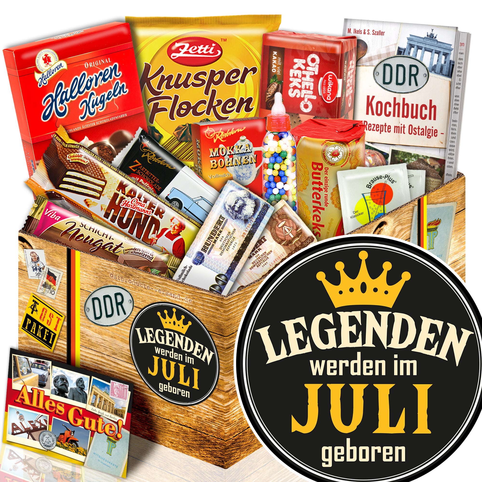 Legenden werden im Juli geboren - Süßigkeiten Set DDR L