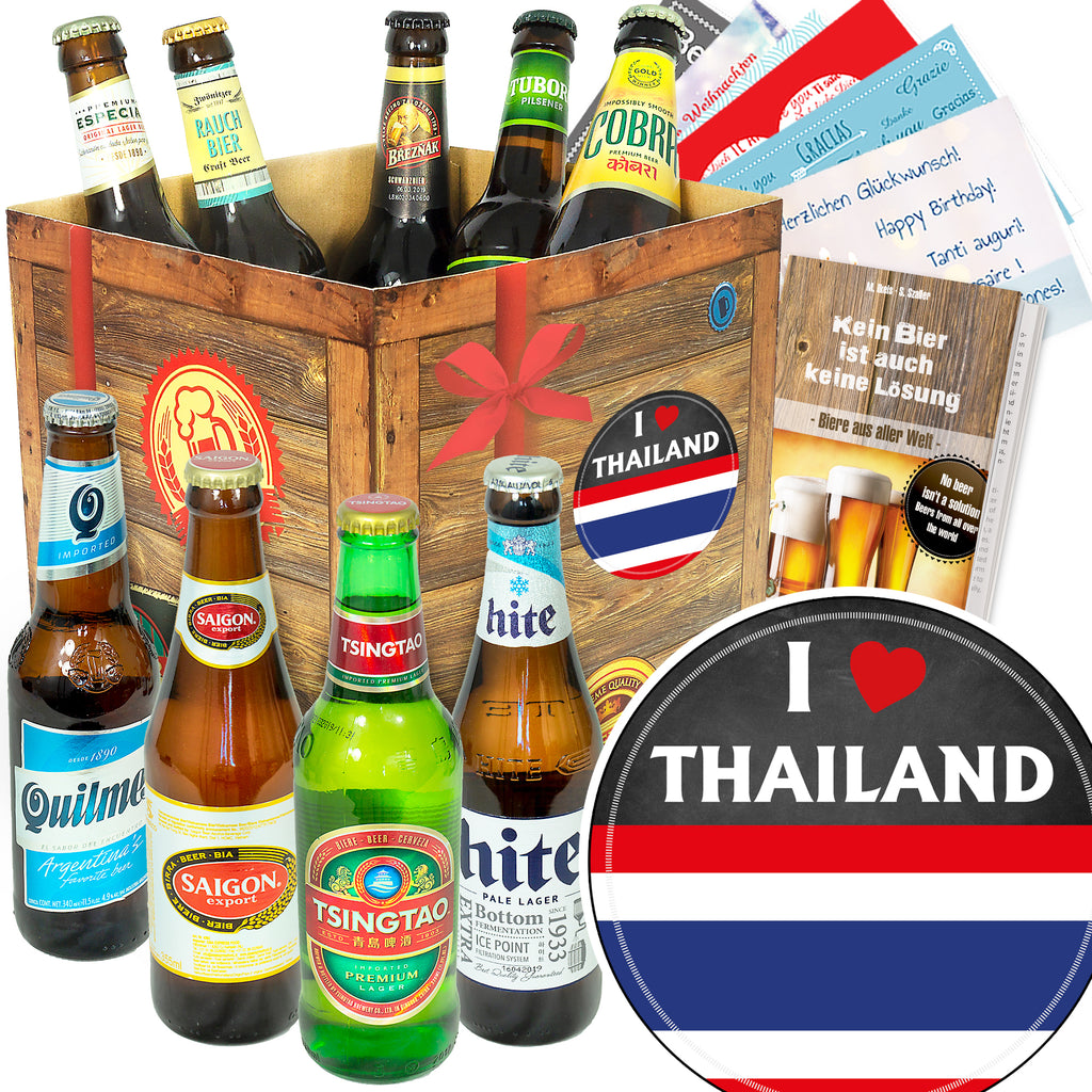 I love Thailand | 9 Spezialitäten Bier International | Paket