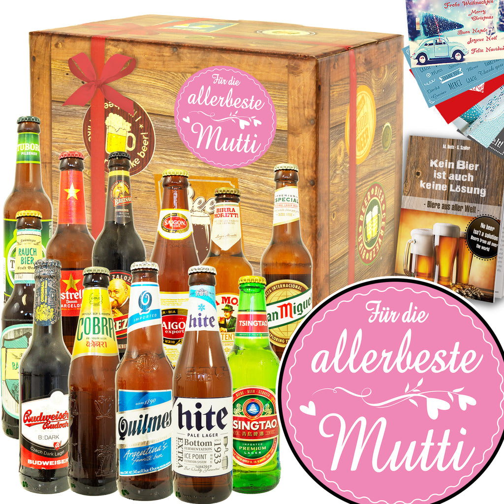 Für die allerbeste Mutti | 12 Länder Bier aus aller Welt | Biergeschenk