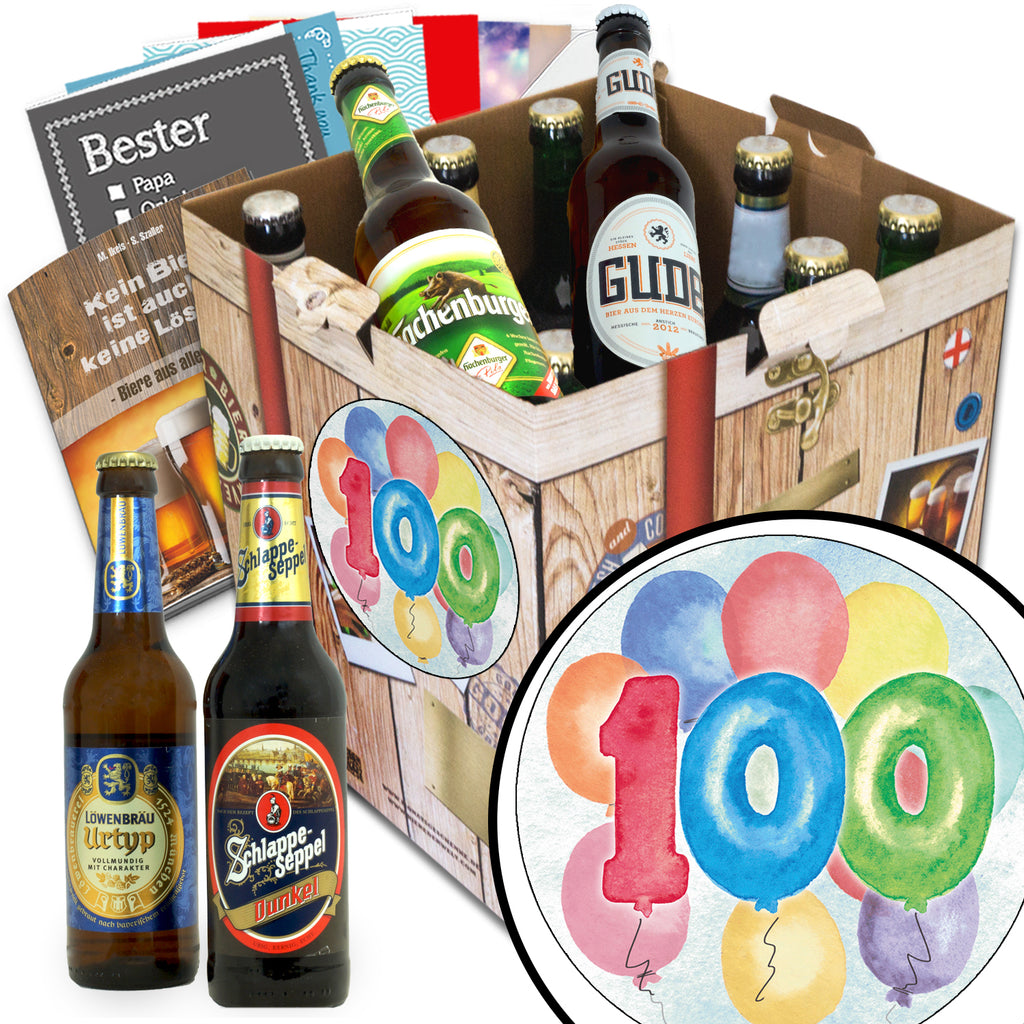 Geburtstag 100 | 9 Spezialitäten Deutsche Biere | Präsent