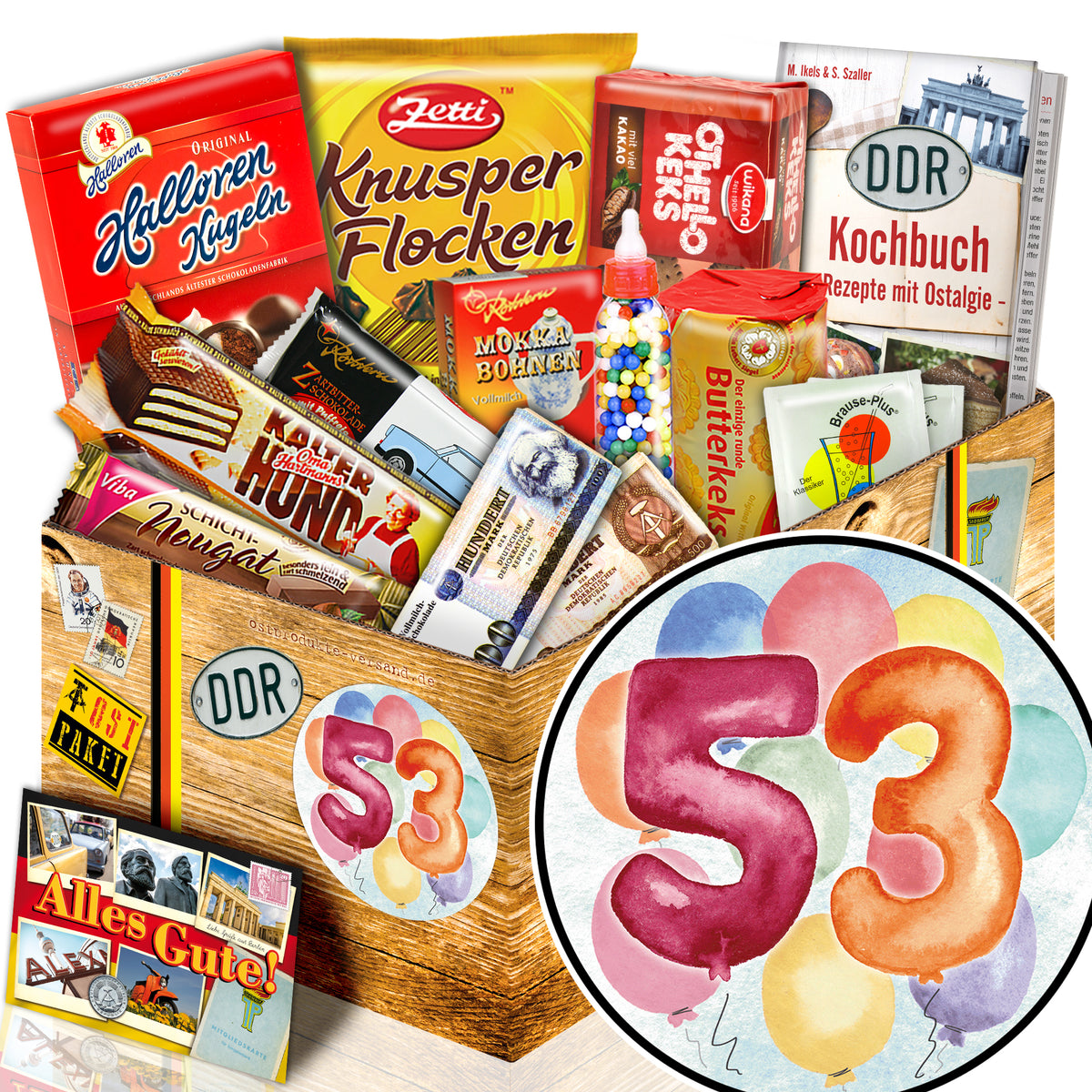 Zahl 53 - Süßigkeiten Set DDR L
