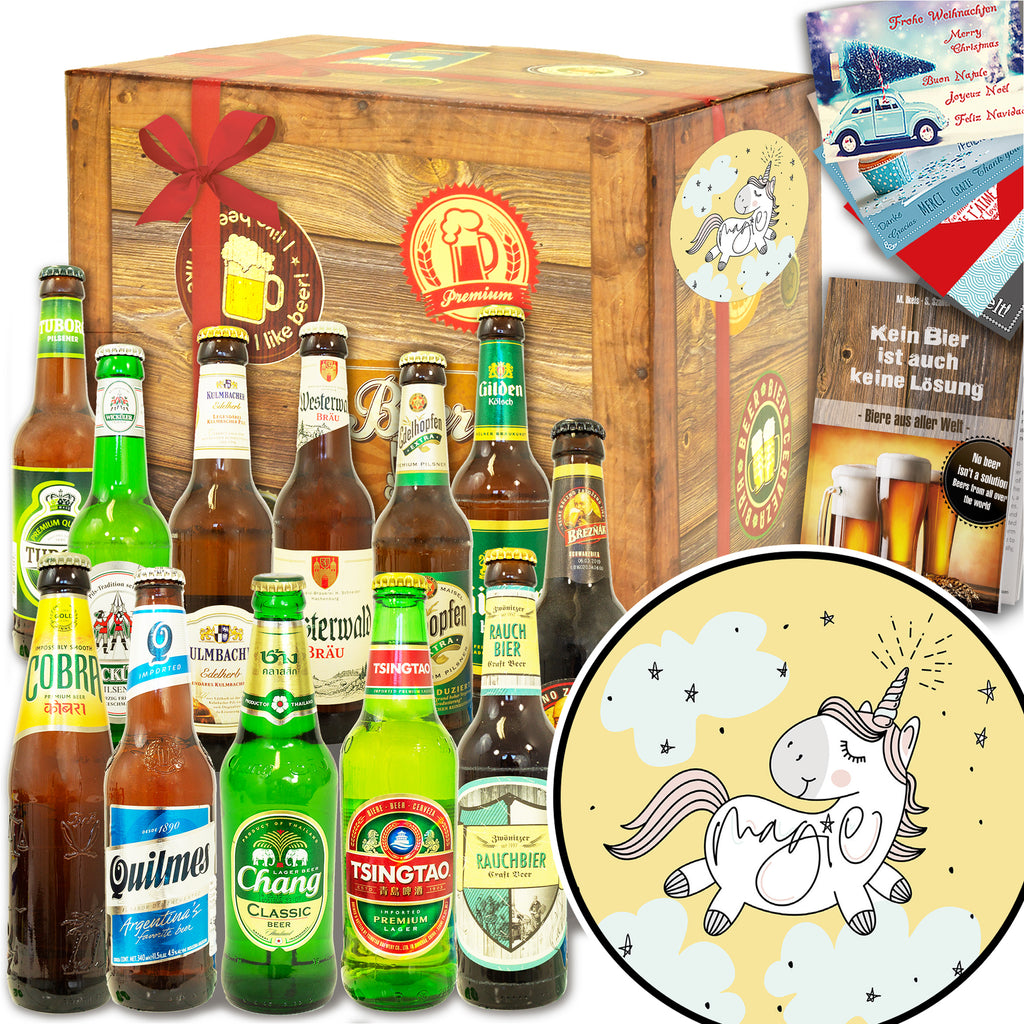 Einhorn | 12 Flaschen Bier International und DE | Biertasting