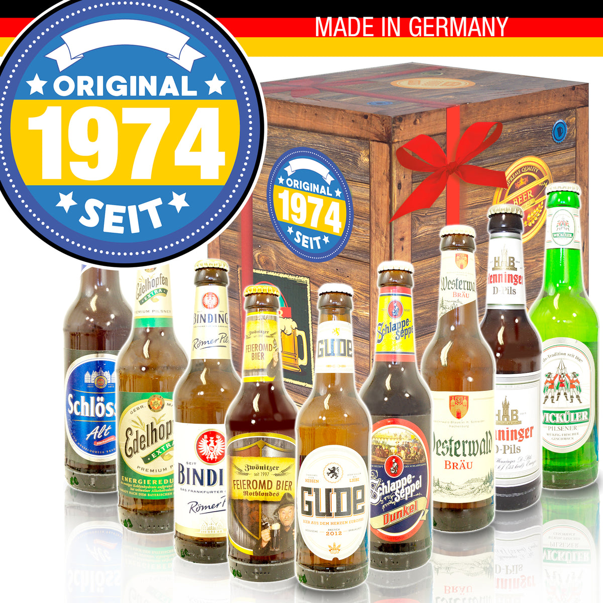 Original seit 1974 | 9x Bier Biere aus Deutschland | Geschenk Box