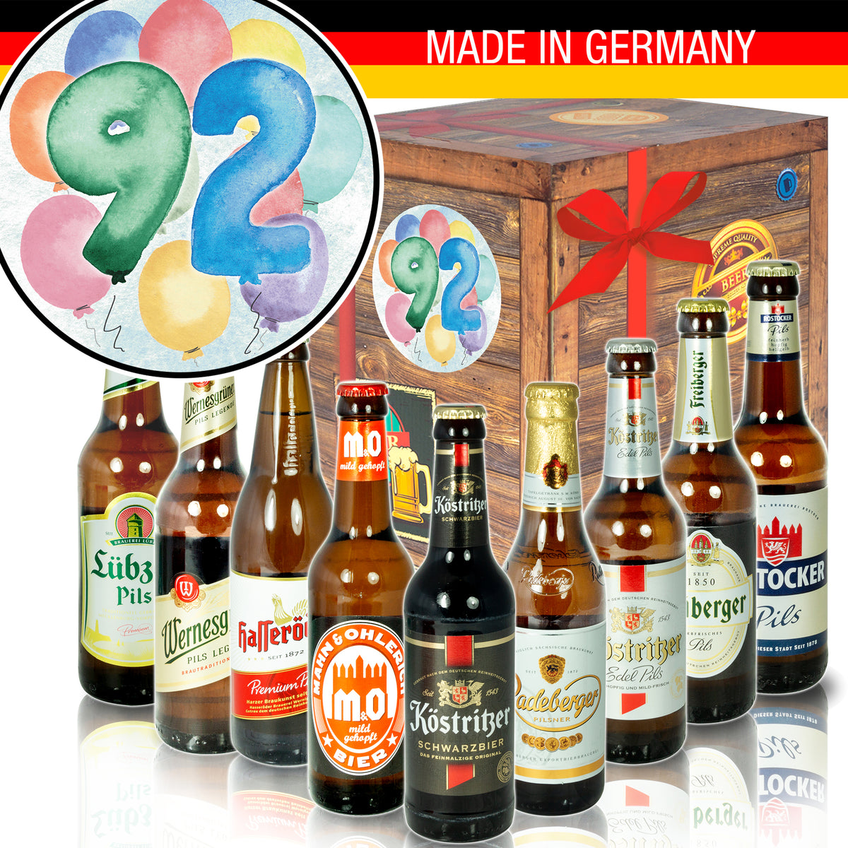 Geburtstag 92 | 9 Biersorten Biere Ostdeutsch | Präsent