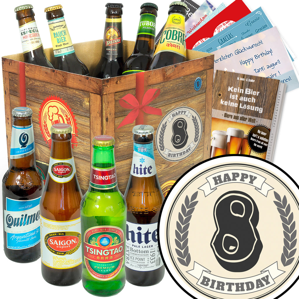 Geburtstag 8 | 9 Biersorten Bier aus aller Welt | Geschenkidee