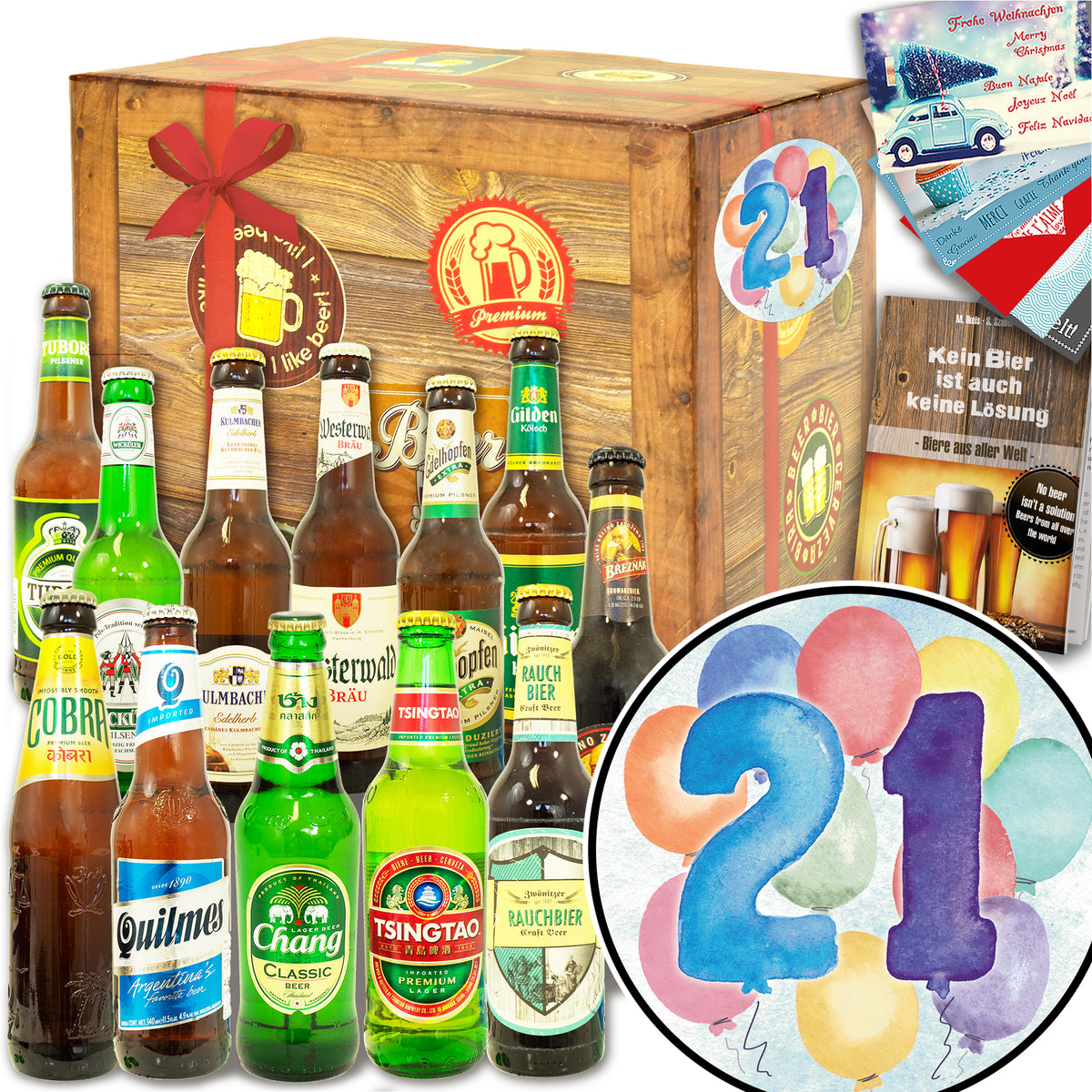 Geburtstag 21 | 12 Spezialitäten Biere Welt und Deutschland | Probierpaket