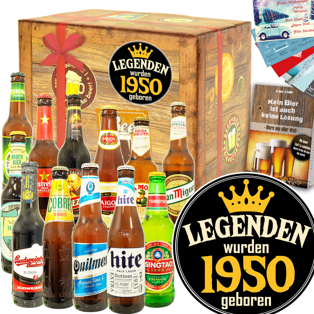 Legenden 1950 | 12 Biersorten Bier International | Geschenk Set