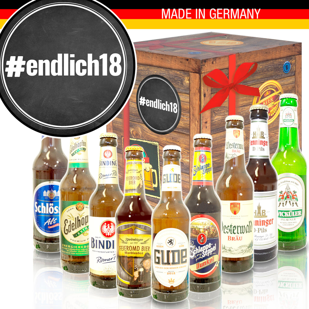 #endlich18 | 9x Bier Deutsche Biere | Präsent