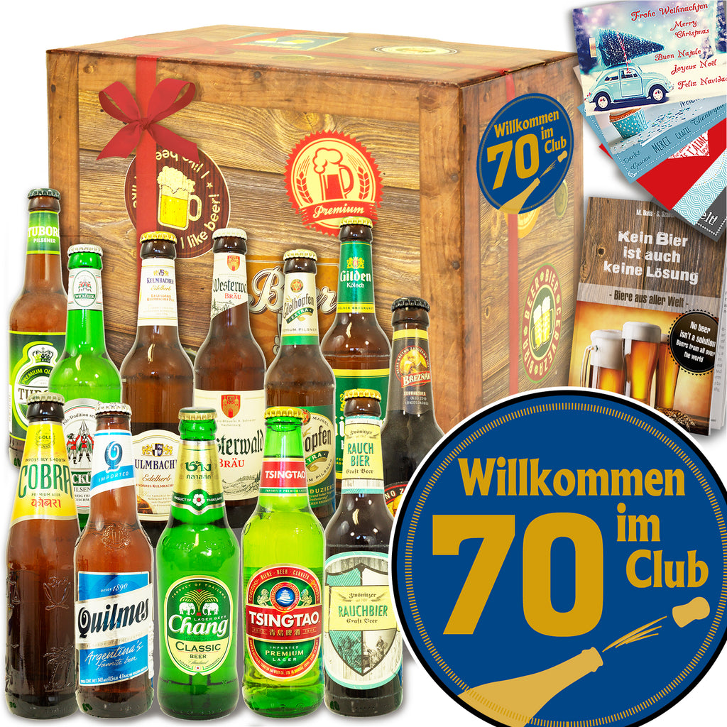 Wilkommen im Club 70 | 12x Bier aus der Welt und Deutschland | Probierpaket