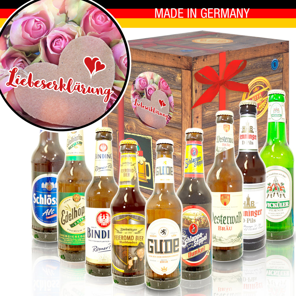 Liebeserklärung | 9x Bier Biere aus Deutschland | Geschenkbox