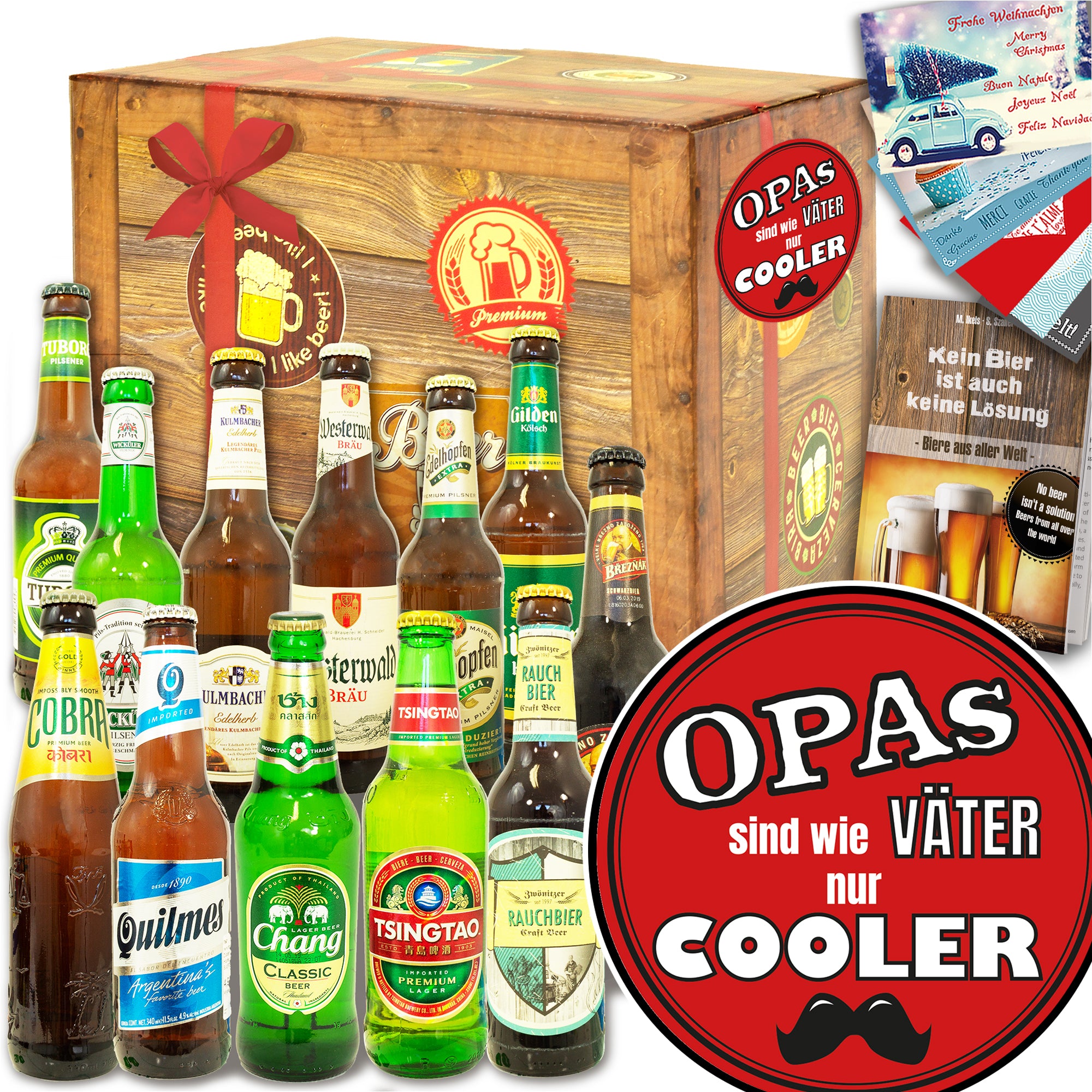 Opas sind wie Väter nur cooler | 12 Spezialitäten Biere Welt und Deutschland | Box