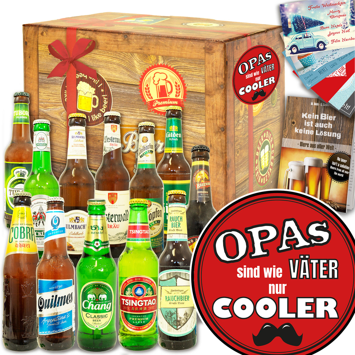 Opas sind wie Väter nur cooler | 12 Spezialitäten Biere Welt und Deutschland | Box