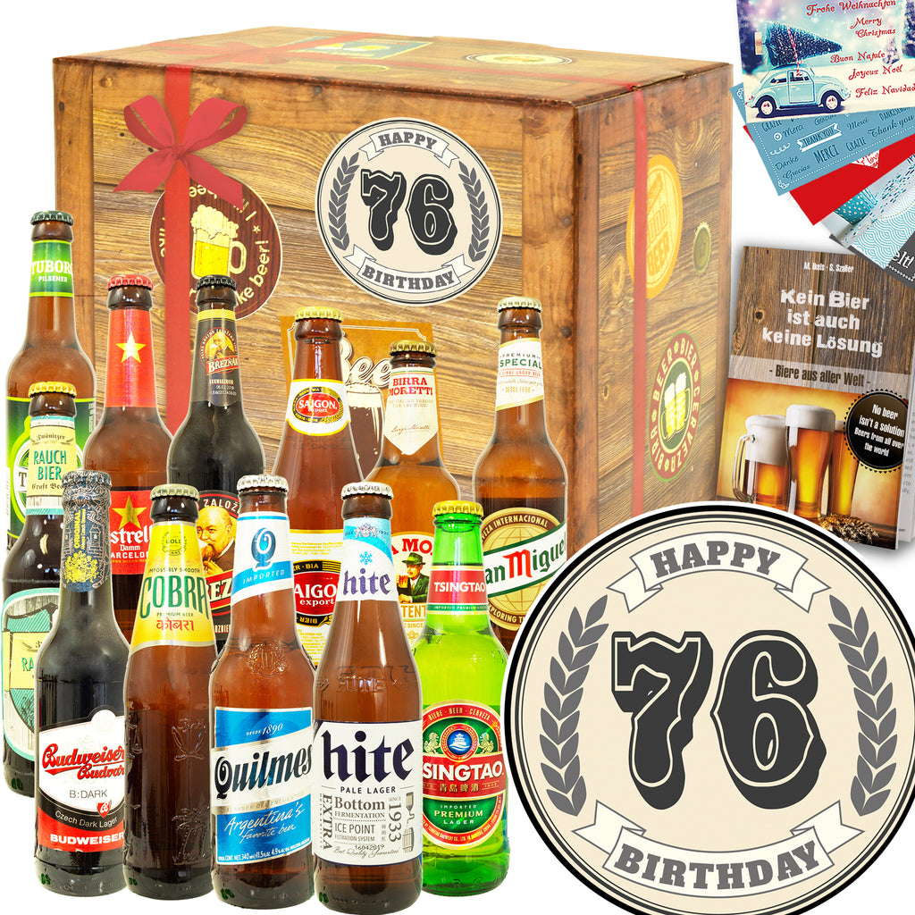 Geburtstag 76 | 12 Flaschen Bierweltreise | Bierset