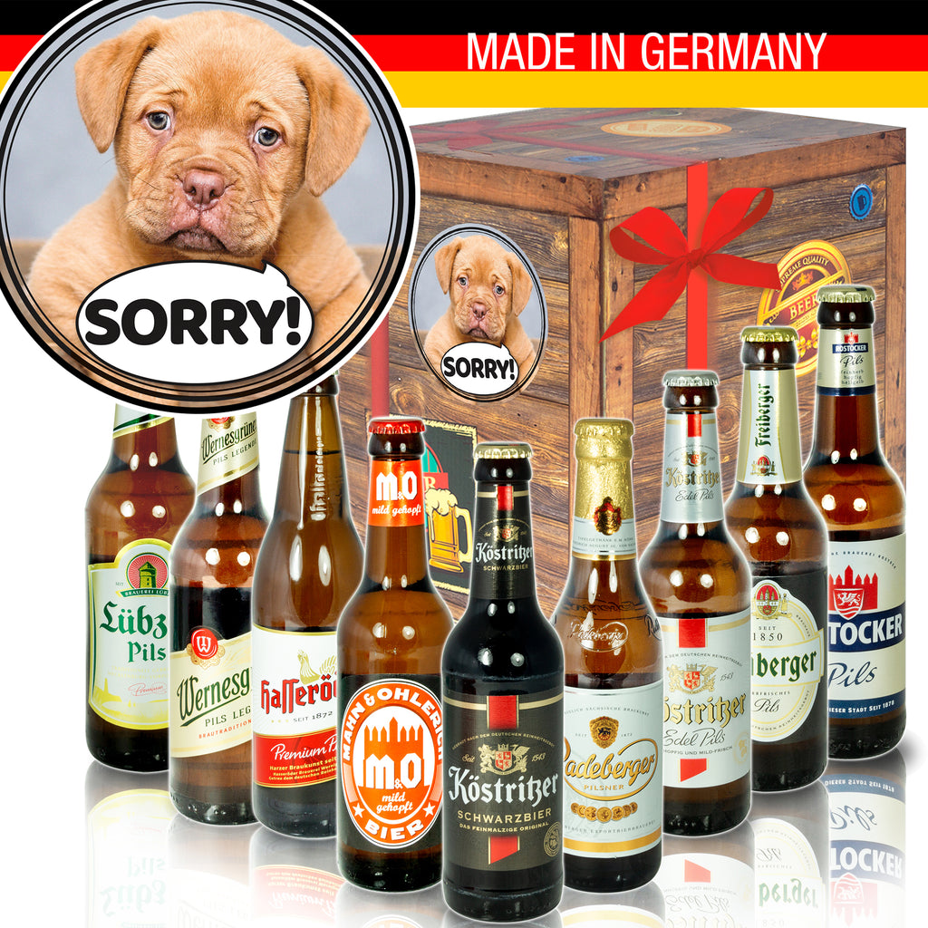 Sorry | 9 Flaschen Biere aus Ostdeutschland | Geschenk Box