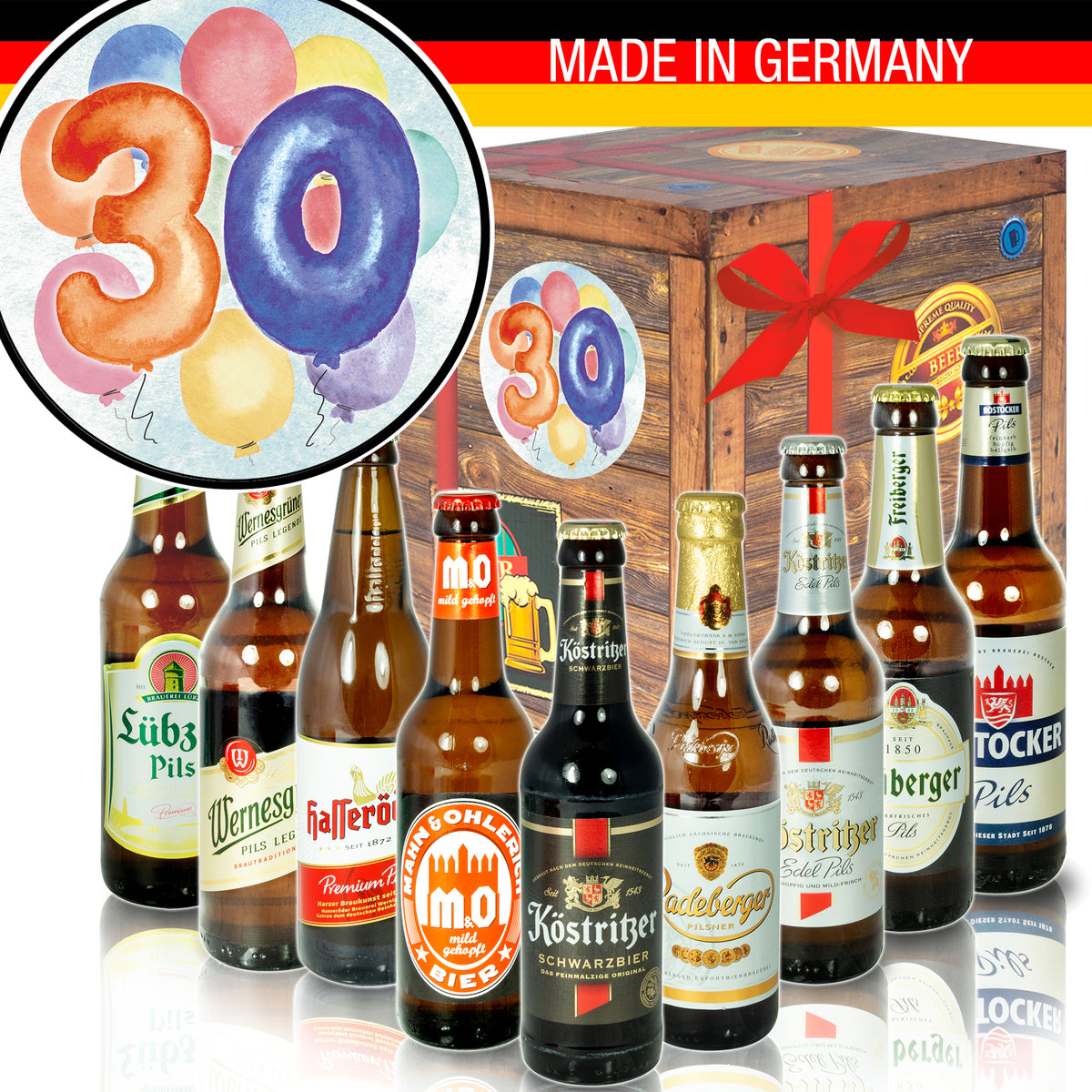 30. Geburtstag | 9x Biere aus Ostdeutschland | Geschenkbox