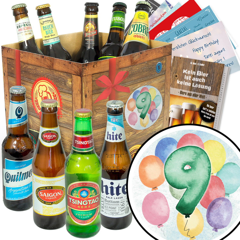 Jubiläum 9 | 9 Biersorten Biere aus aller Welt | Box