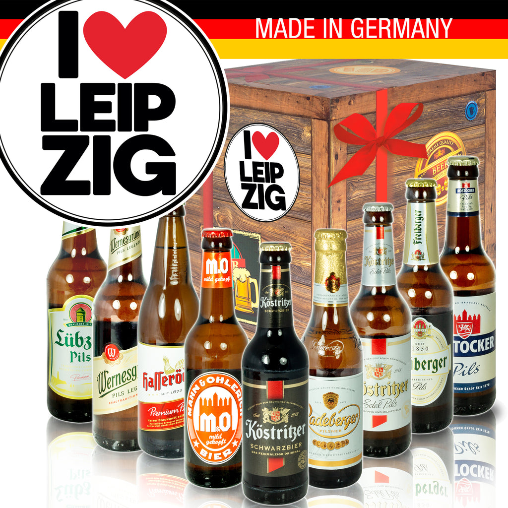 I love Leipzig | 9x Bier Biere Ostdeutsch | Geschenkkorb
