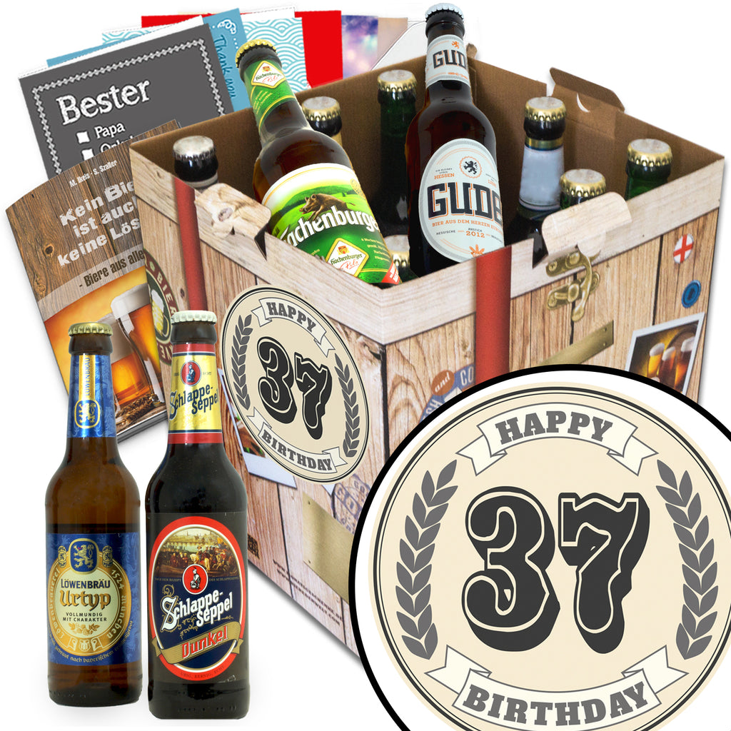 Geburtstag 37 | 9x Bier Deutsche Biere | Präsent