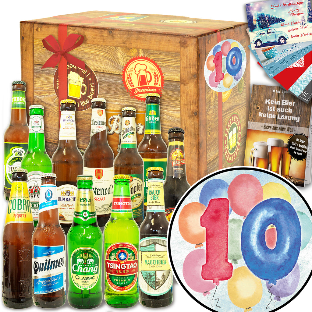 Jahrestag 10 | 12x Bier Deutschland und Welt | Geschenkset